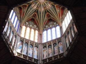 Detail of the octagon in the ceiling at Ely Cathedral